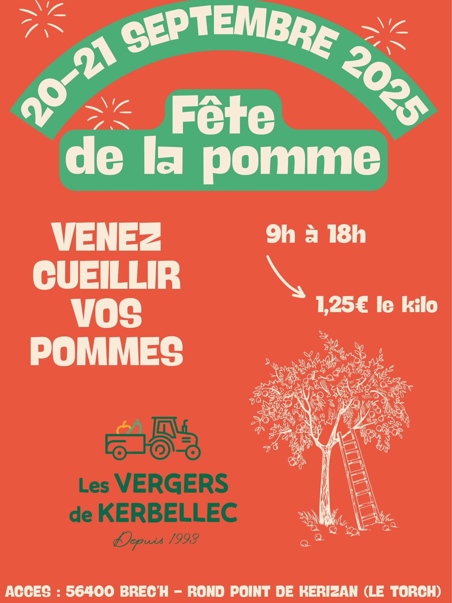 Venez cueillir vos pommes aux vergers de kerbellec à Brech